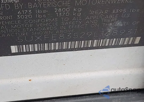 2009 BMW X5 xDrive48I z USA, uszkodzony, nr VIN 5UXFE83529L168931